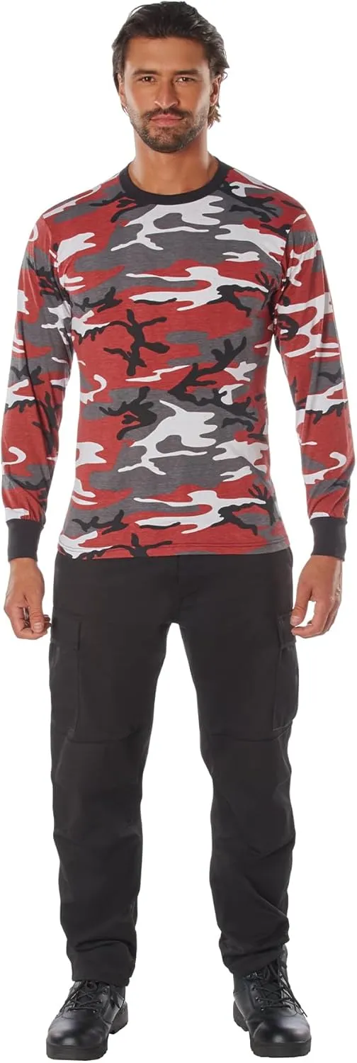 Rothco Mens Long Sleeve Color Camo T-Shirt
