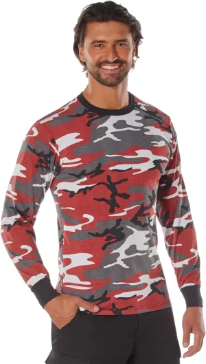 Rothco Mens Long Sleeve Color Camo T-Shirt