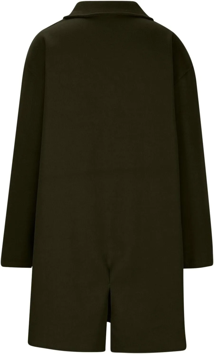 SEAOPEN Pea Coats for Women Thick Wool Trench Coat Long Double Breasted Peacoats Lapel Open Front Jacket with Pockets