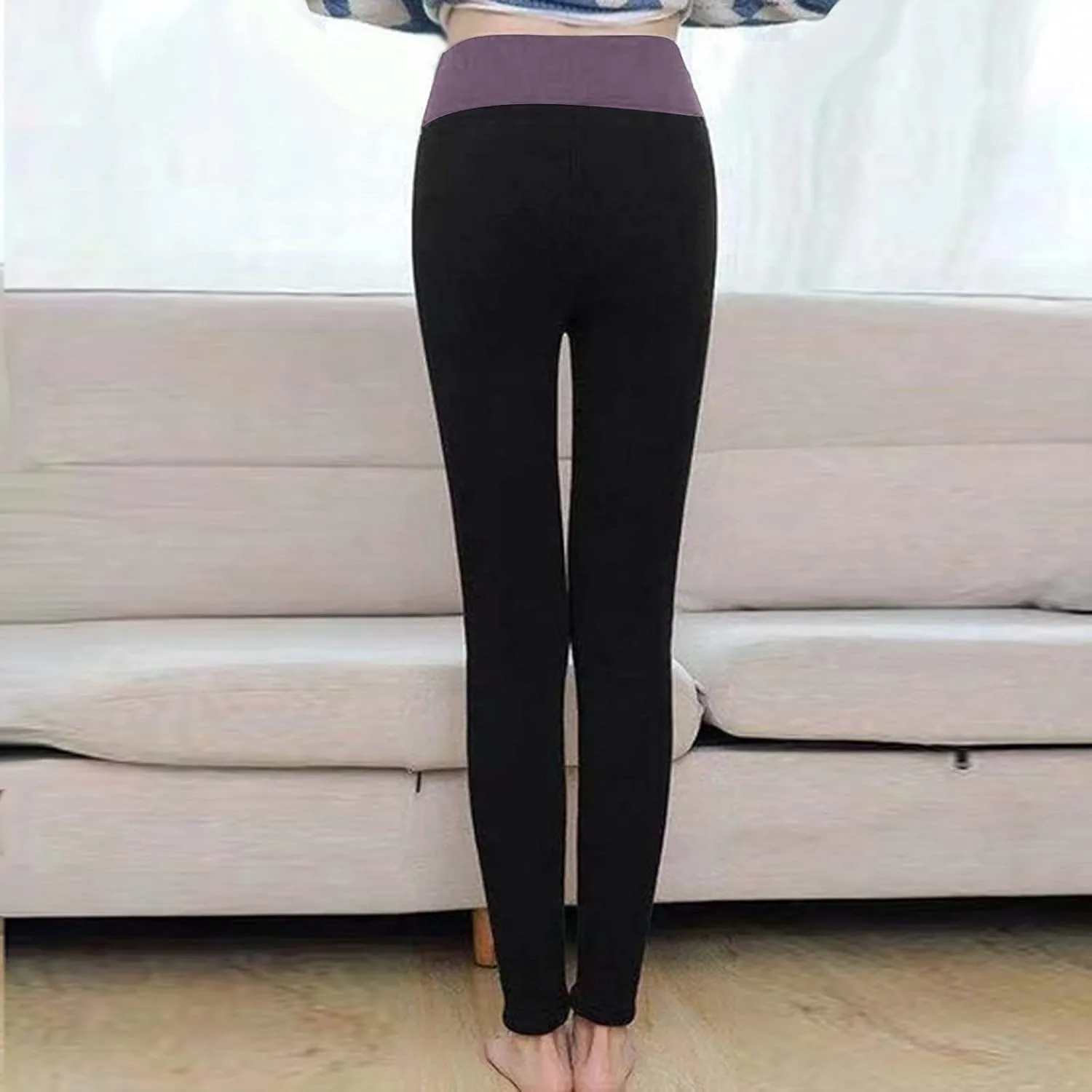 Sherpa Fleece Lined Leggings for Women Warm Thick Leggings High Waist Workout Pants Plus Size Winter Leggings Tights