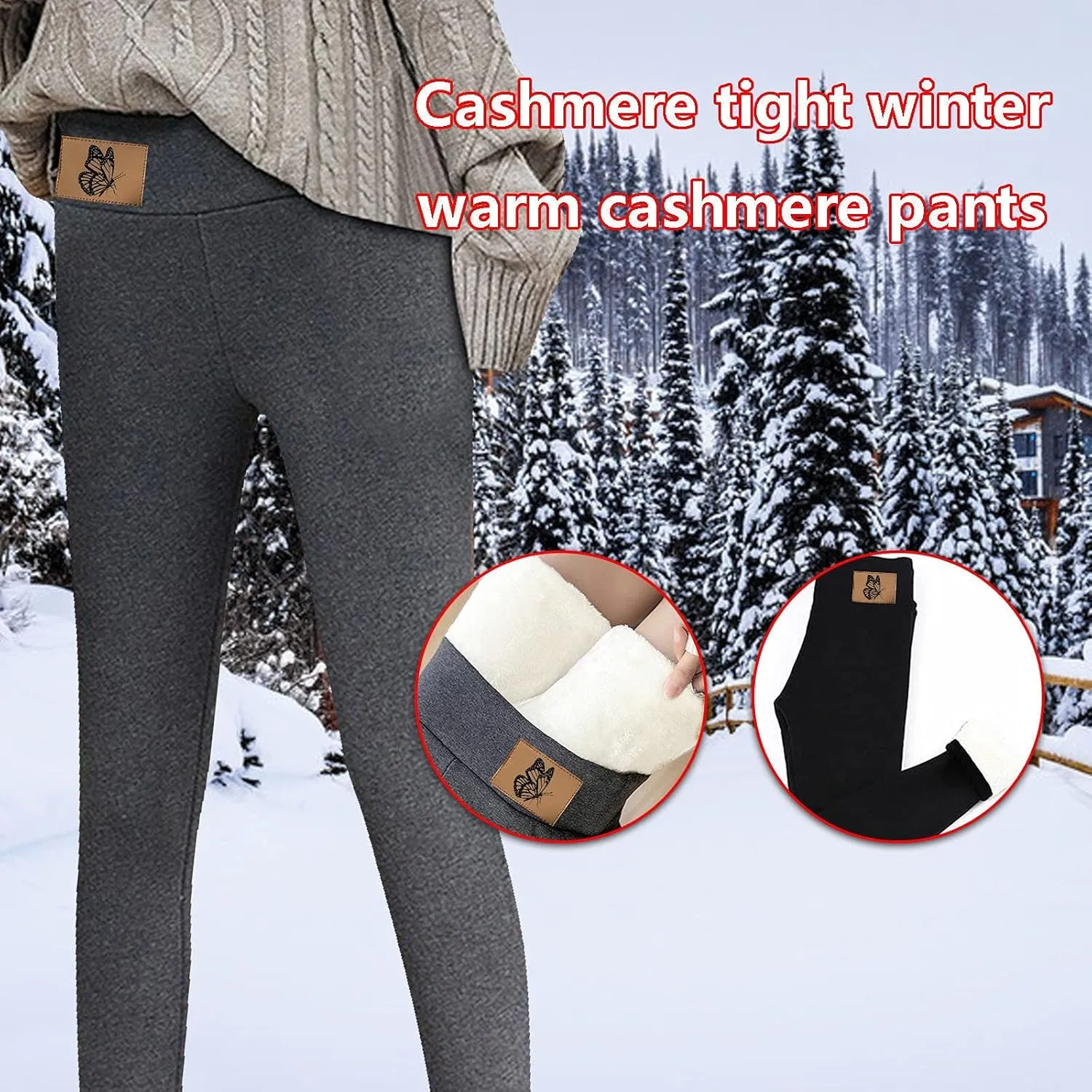 Sherpa Fleece Lined Leggings for Women Warm Thick Leggings High Waist Workout Pants Plus Size Winter Leggings Tights