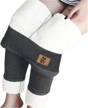 Sherpa Fleece Lined Leggings for Women Warm Thick Leggings High Waist Workout Pants Plus Size Winter Leggings Tights