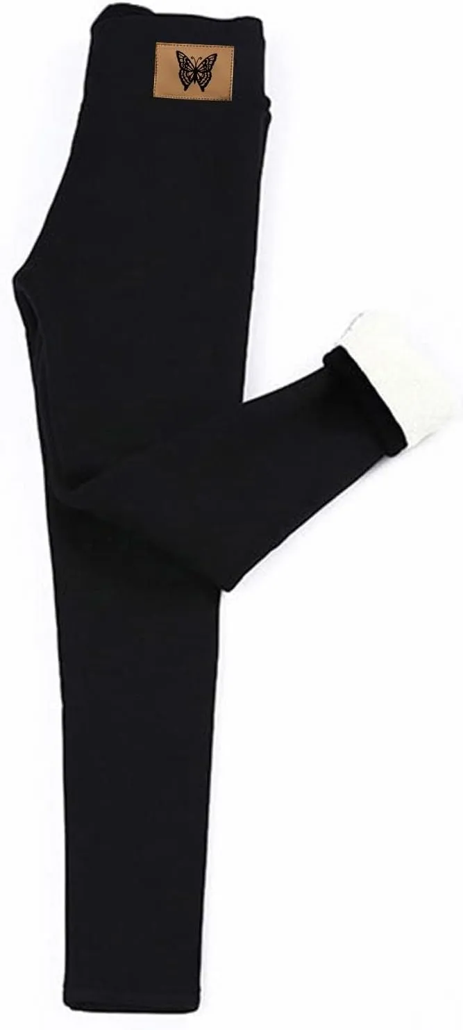 Sherpa Fleece Lined Leggings for Women Warm Thick Leggings High Waist Workout Pants Plus Size Winter Leggings Tights