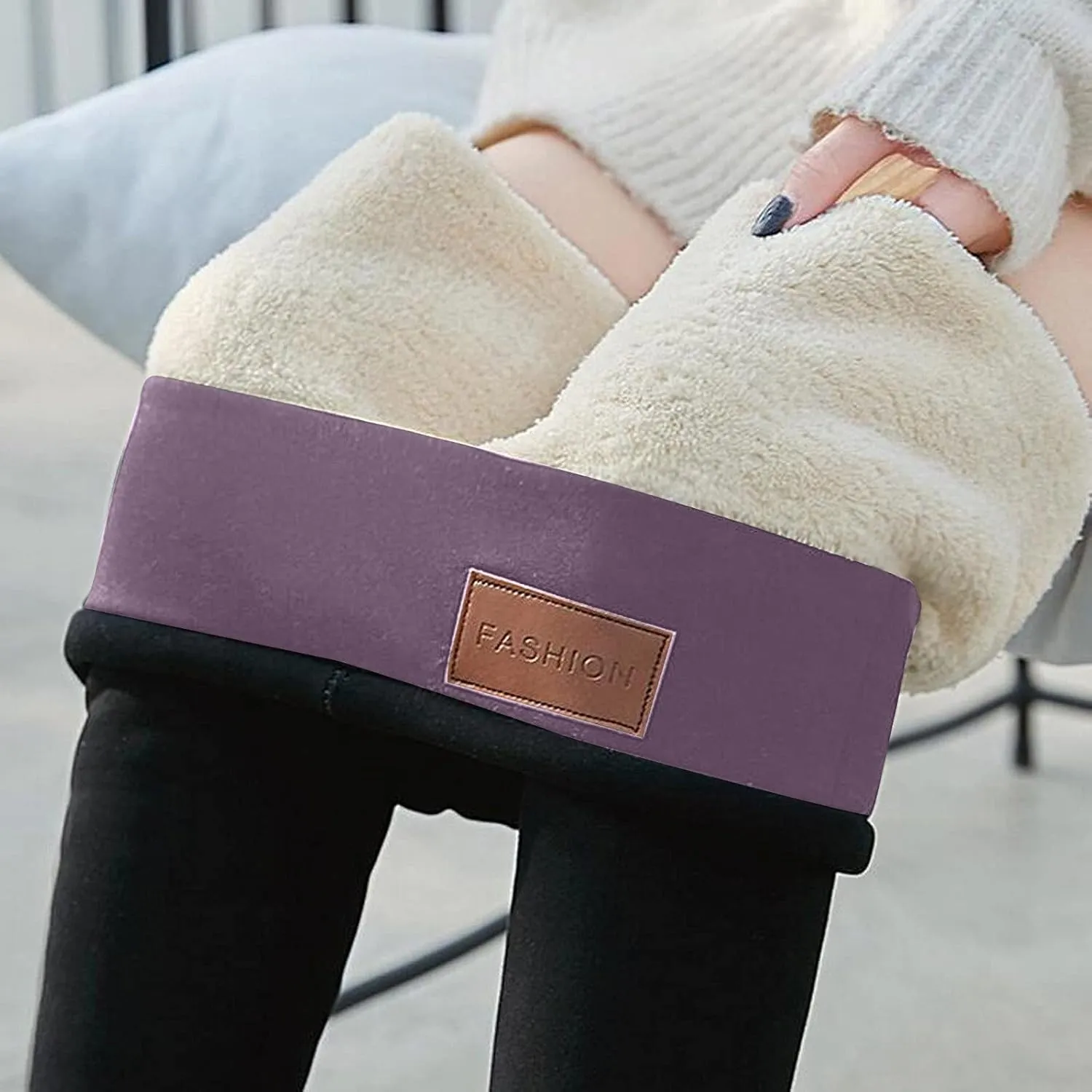 Sherpa Fleece Lined Leggings for Women Warm Thick Leggings High Waist Workout Pants Plus Size Winter Leggings Tights