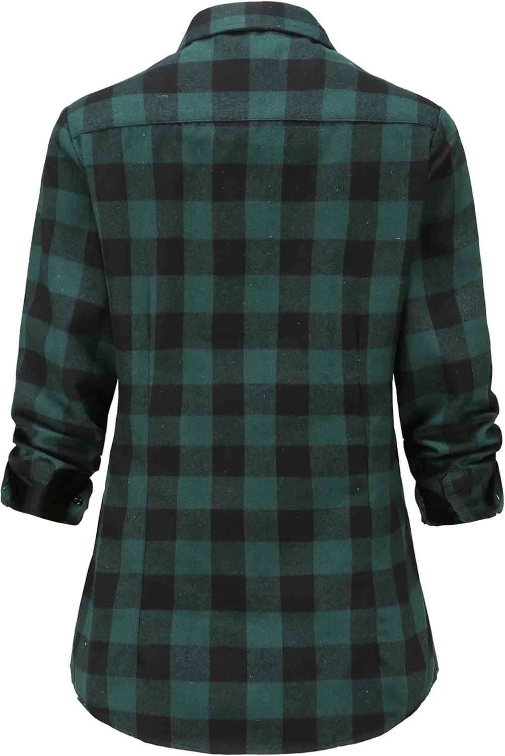 Soft Women Flannel Shirt Checkered Plaid Button Down Shirt Womens Fall Outfits