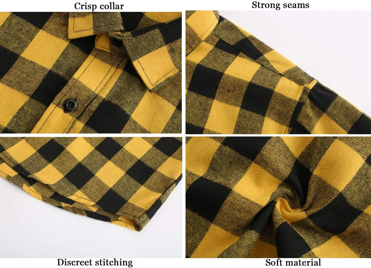 Soft Women Flannel Shirt Checkered Plaid Button Down Shirt Womens Fall Outfits