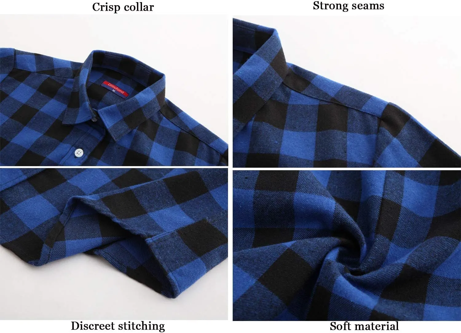 Soft Women Flannel Shirt Checkered Plaid Button Down Shirt Womens Fall Outfits