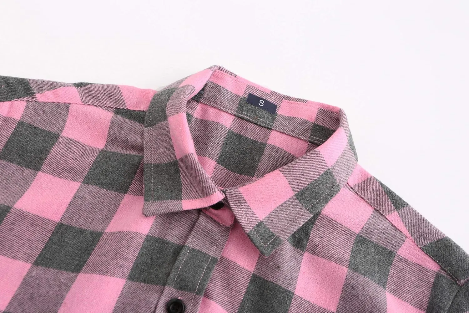 Soft Women Flannel Shirt Checkered Plaid Button Down Shirt Womens Fall Outfits
