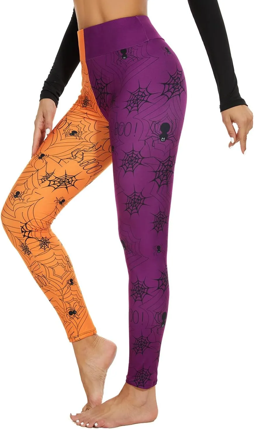 Sugar Skull Leggings - Soft Brushed High Waisted Halloween & Christmas Leggings for Women