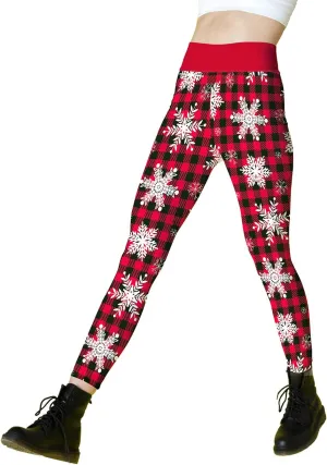Sugar Skull Leggings - Soft Brushed High Waisted Halloween & Christmas Leggings for Women