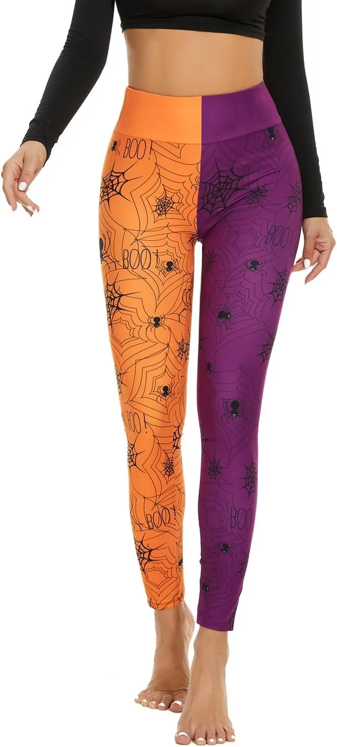 Sugar Skull Leggings - Soft Brushed High Waisted Halloween & Christmas Leggings for Women