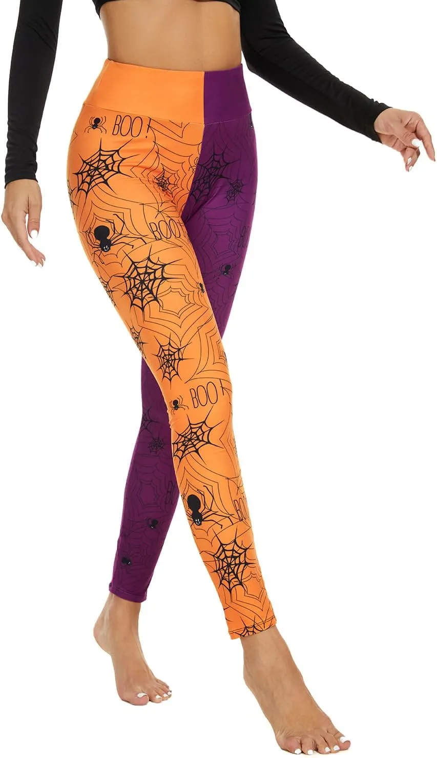 Sugar Skull Leggings - Soft Brushed High Waisted Halloween & Christmas Leggings for Women