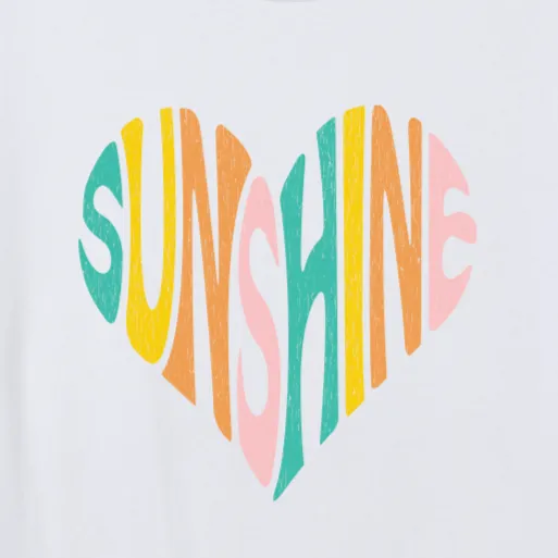 SUNSHINE HEART RELAXED FIT TEE - WHITE