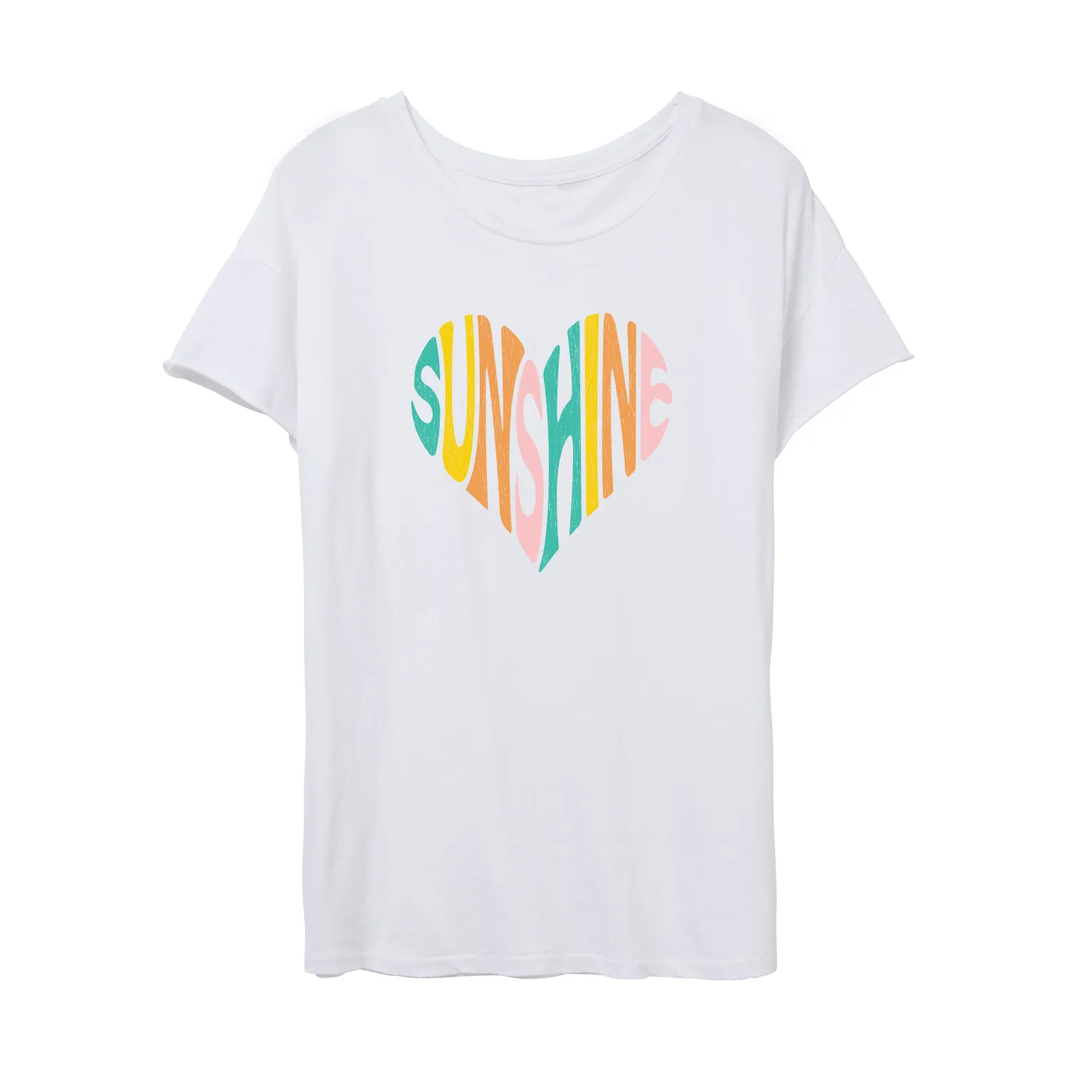 SUNSHINE HEART RELAXED FIT TEE - WHITE
