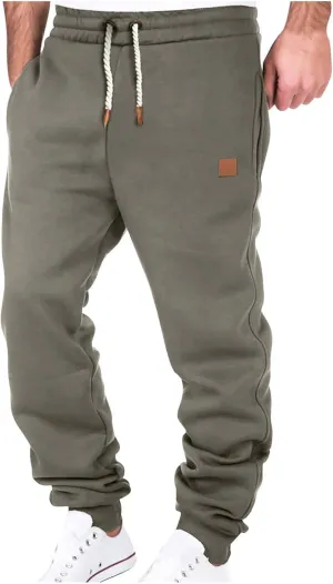 Sweatpants for Men Drawstring Elastic Waist Joggers Big and Tall Slim Fit Jogger Sweatpants Fleece Athletic Joggers