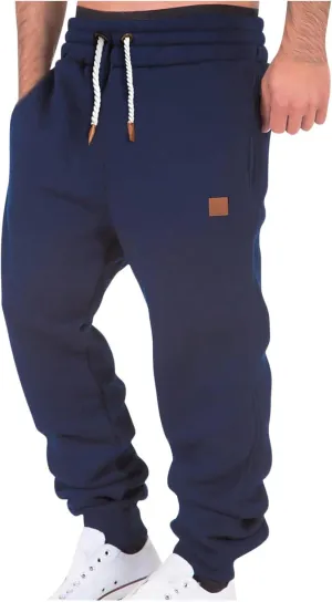 Sweatpants for Men Drawstring Elastic Waist Joggers Big and Tall Slim Fit Jogger Sweatpants Fleece Athletic Joggers