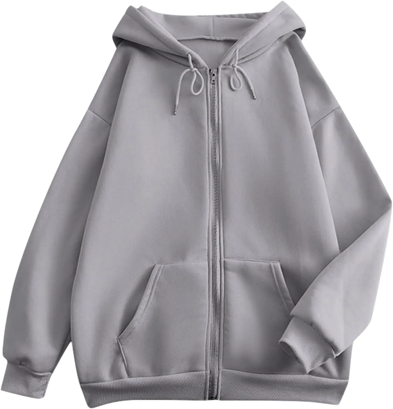 Sweatshirts for Women Womens Fashion Women Zip Up Hoodies Oversized Sweatshirts Casual 2024 Fall Jacket with Pockets