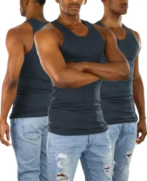 ToBeInStyle Mens Workout A-Shirt Long Muscle Shirt Tank Top