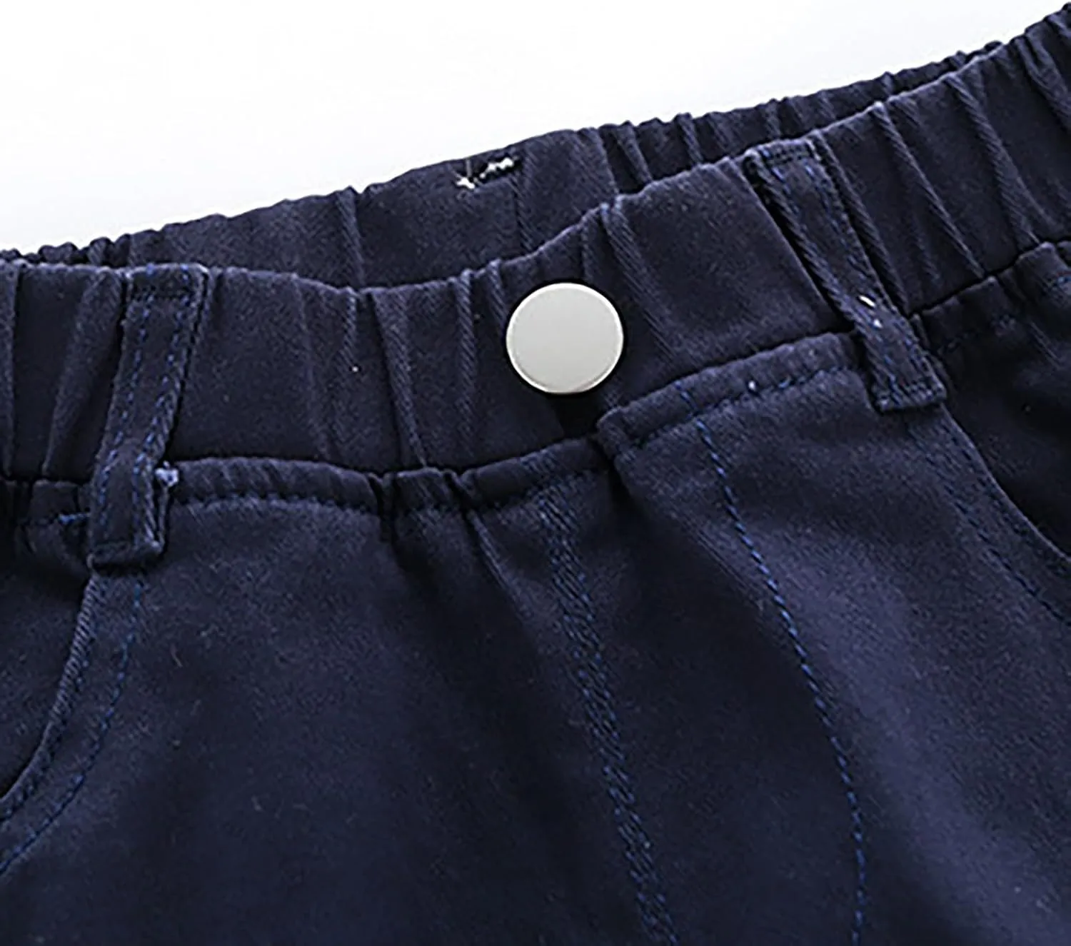 Toddler Baby Boys Twill Cargo Pants Pull-on Elastic Waist Baggy Joggers Solid School niform Hiking Pants