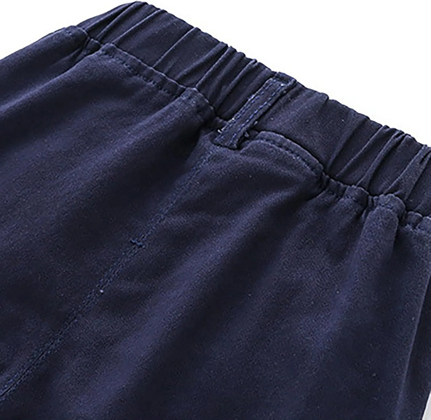 Toddler Baby Boys Twill Cargo Pants Pull-on Elastic Waist Baggy Joggers Solid School niform Hiking Pants