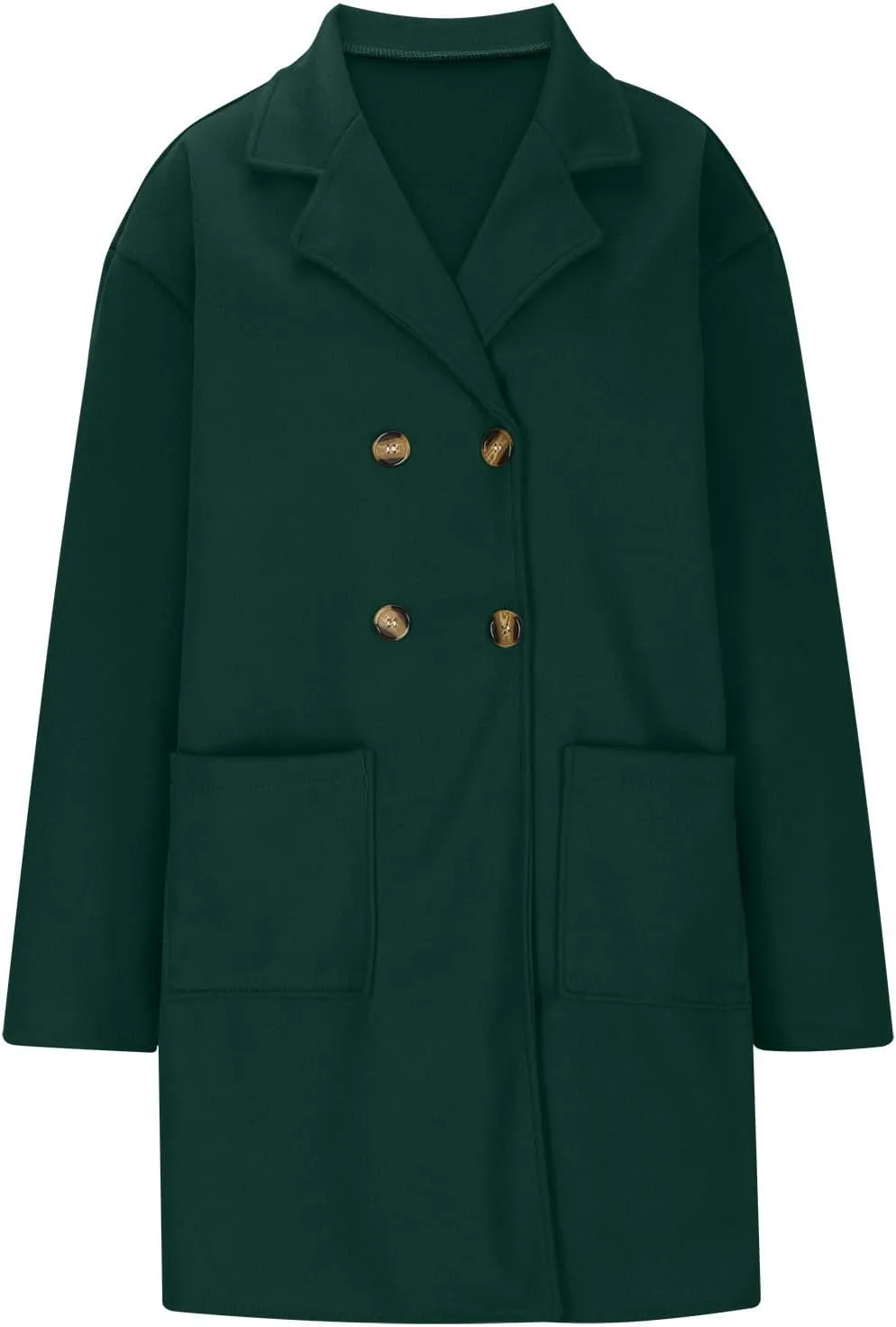 Trench Coat for Women 2024 Fall Winter Wool Coats Double Breasted Midi Peacoat Trench Coats Casual Coats for Trendy