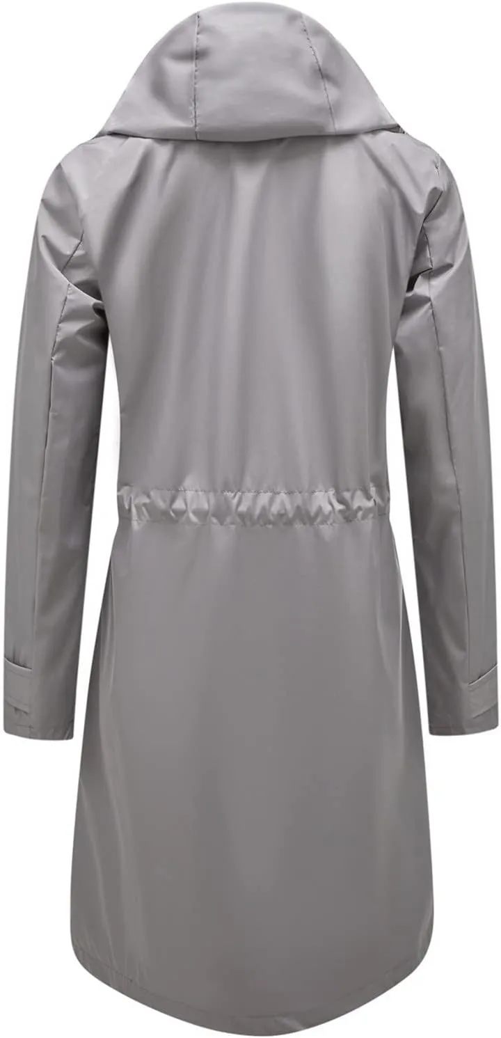 Trench Coats For Women Outdoor Trench Raincoat With Hood Lightweight Plus Size For Girls Lightweight Trench Coat