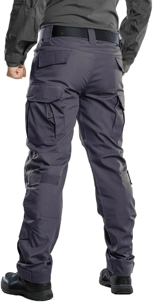 TRGPSG Men's Hiking Pants, Ripstop Camo Cargo Pants, Multi-Pocket Casual Work Pants