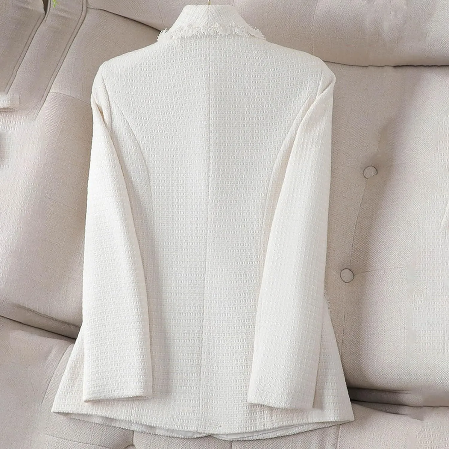 Women Plus Size Summer Fall Suit Blazer Single Button Full Length Lapel Collar Sleeve Business Work Wear Formal Jacket