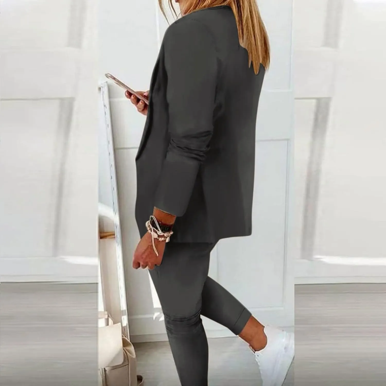 Women Suit Sets For Work 2025 Fall Two Piece Blazer Jacket and Pencil Pants Business Casual Office Formal Outfits