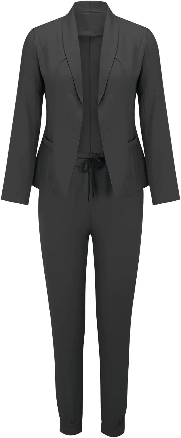 Women Suit Sets For Work 2025 Fall Two Piece Blazer Jacket and Pencil Pants Business Casual Office Formal Outfits