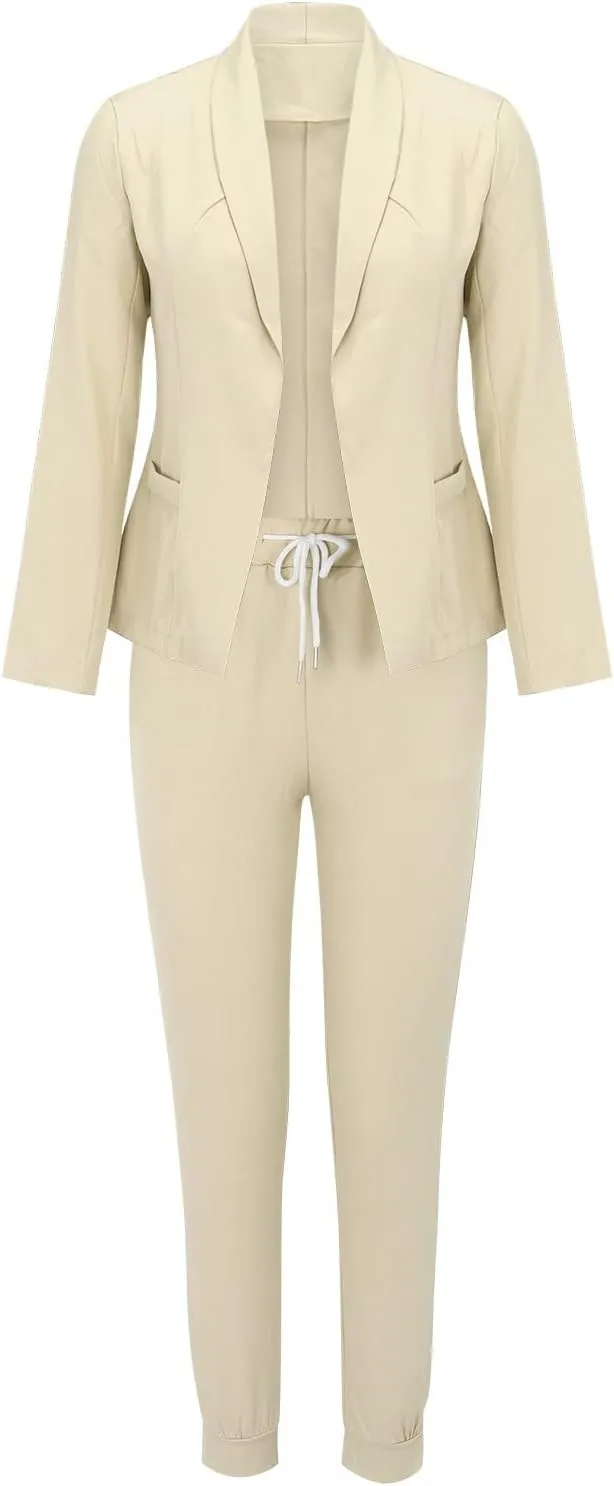 Women Suit Sets For Work 2025 Fall Two Piece Blazer Jacket and Pencil Pants Business Casual Office Formal Outfits
