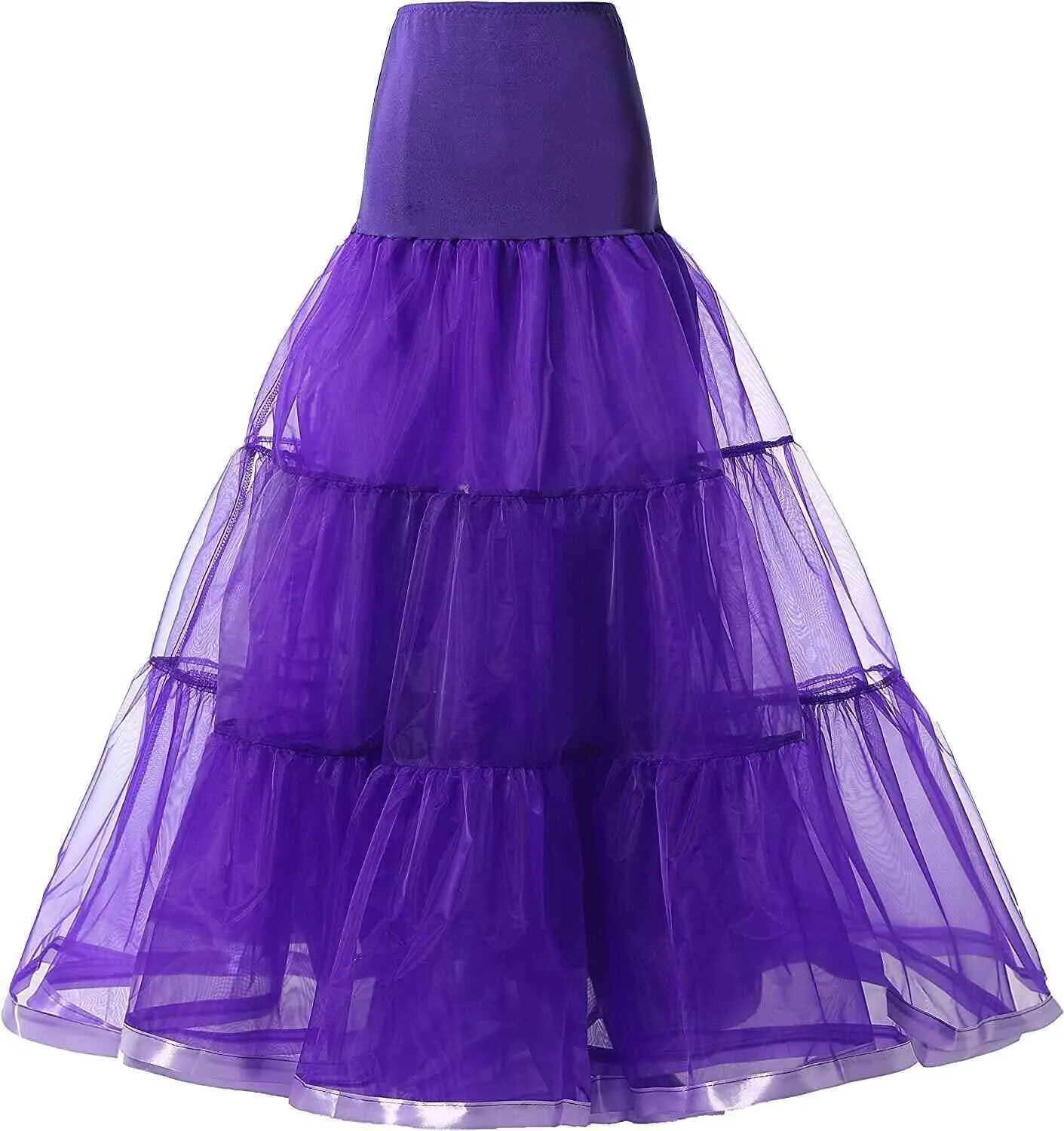 Women's Ankle Length Petticoats Long Plus Size Wedding Slips Crinoline Underskirt for Prom Evening Wedding Dress
