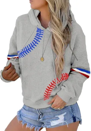 Womens Baseball Hoodie Baseball Sweatshirts Long Sleeve Tops Lightweight Hoodie Workout Shirt
