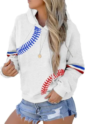 Womens Baseball Hoodie Baseball Sweatshirts Long Sleeve Tops Lightweight Hoodie Workout Shirt
