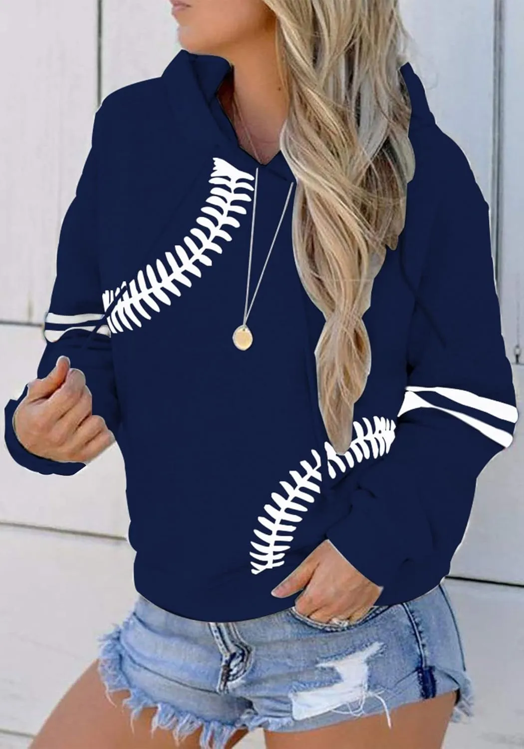 Womens Baseball Hoodie Baseball Sweatshirts Long Sleeve Tops Lightweight Hoodie Workout Shirt