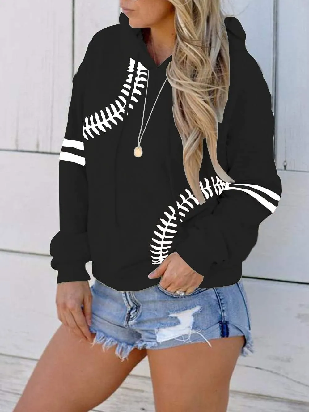 Womens Baseball Hoodie Baseball Sweatshirts Long Sleeve Tops Lightweight Hoodie Workout Shirt