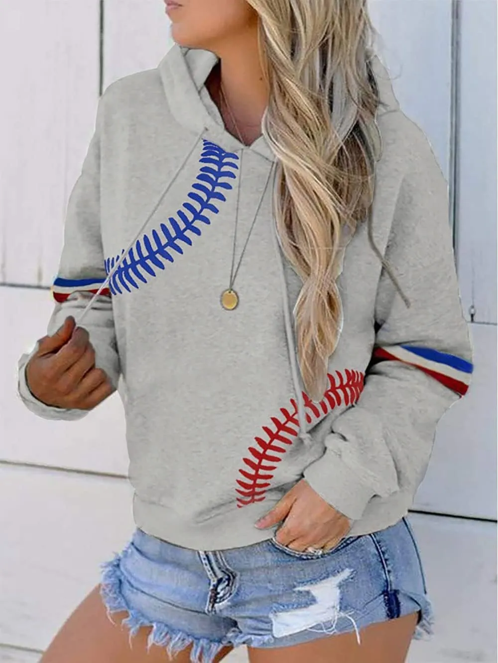 Womens Baseball Hoodie Baseball Sweatshirts Long Sleeve Tops Lightweight Hoodie Workout Shirt