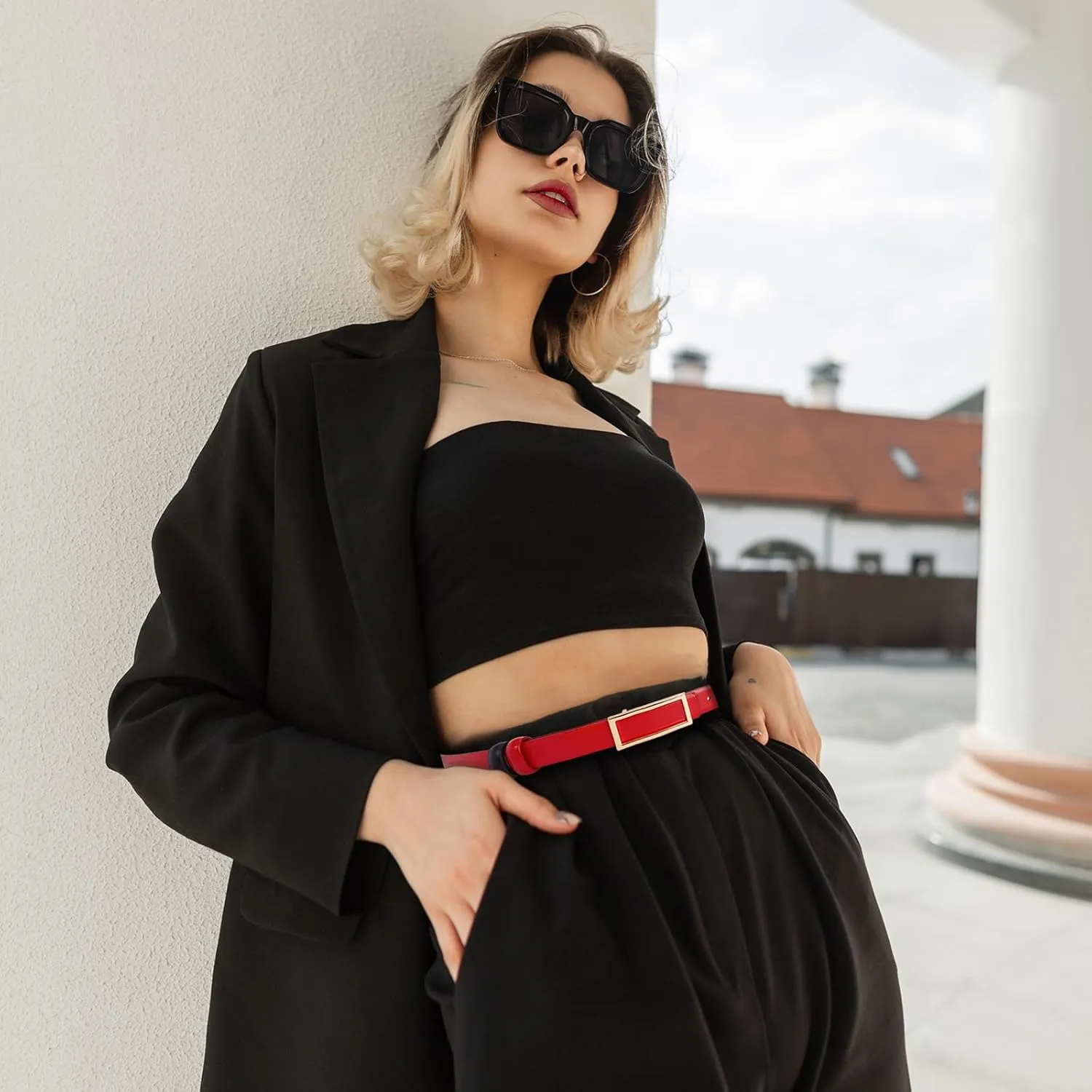 Womens Belt Reversible Leather Belt Skinny Thin Fashion Designer Waist Belts for Jeans Pants Dresses