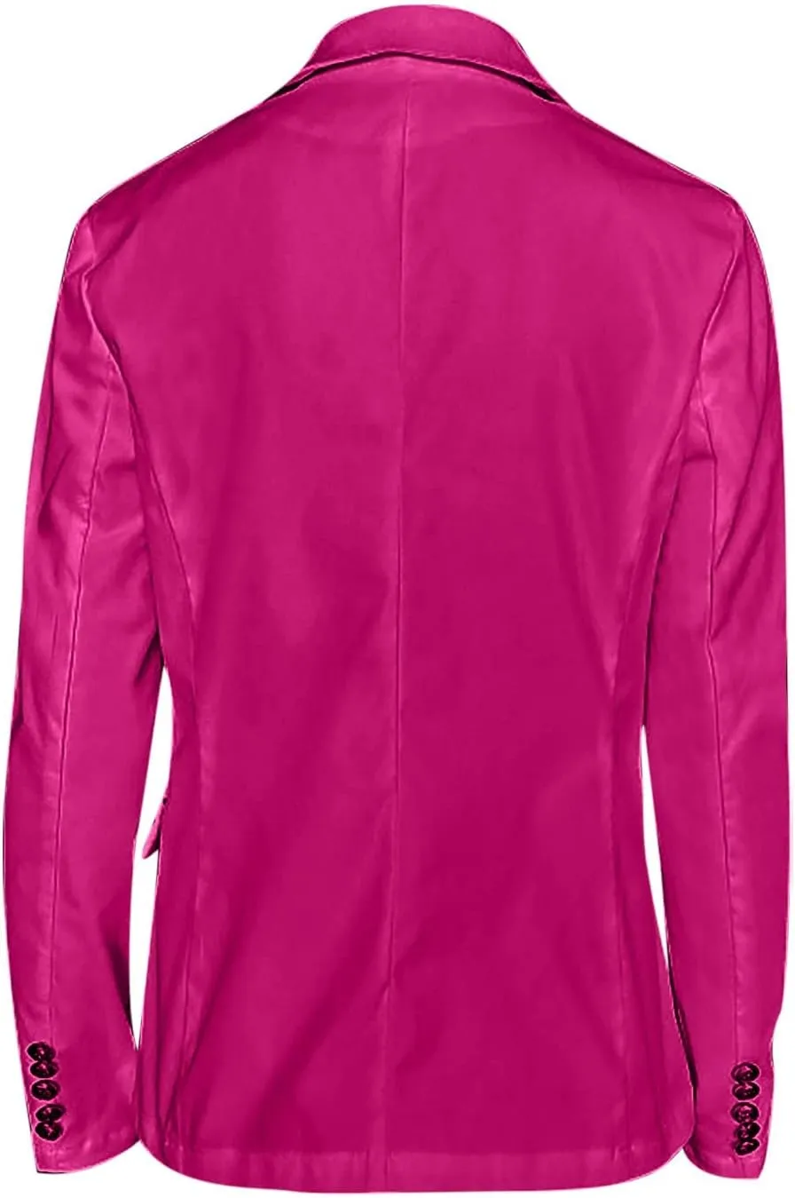 Womens Blazer Fashion Casual 2025 Office Work Button Jackets Long Sleeve Open Front Loose Lightweight Blazers
