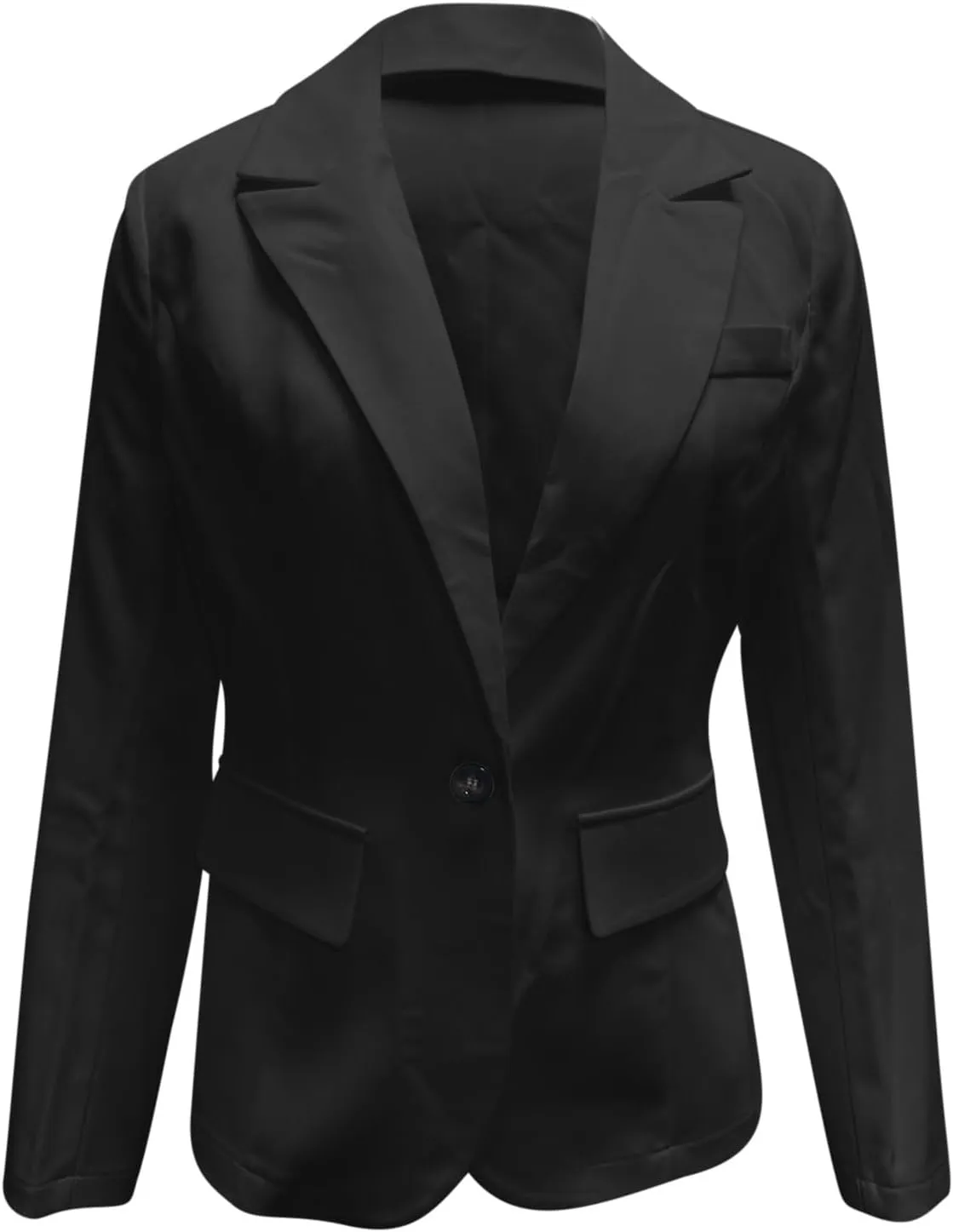 Womens Blazer Lightweight Long Sleeve Jacket Casual Open Front Cardigan Notch Collar Blazers with Fake Pockets