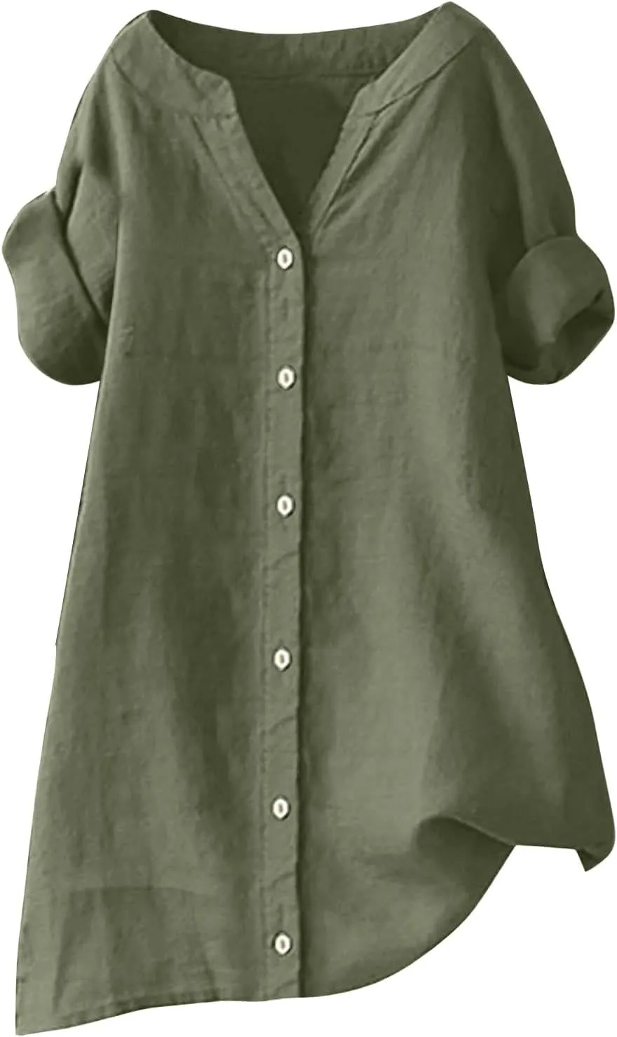 Womens Button Down Shirt Linen Button Up Shirts Sleeve Collar Casual Women's Shirt Women's Shirt White Shirt Women