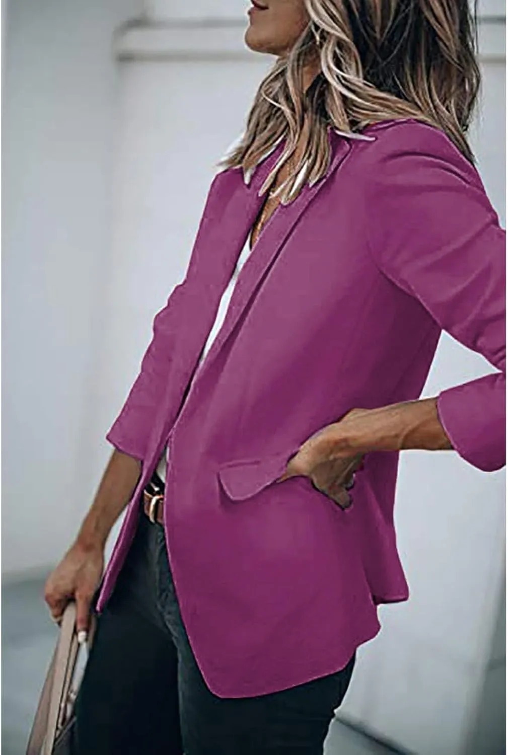 Womens Casual Blazers Open Front Long Sleeve Work Office Suit Jackets Blazer Plus Size Autumn Winter Outwears