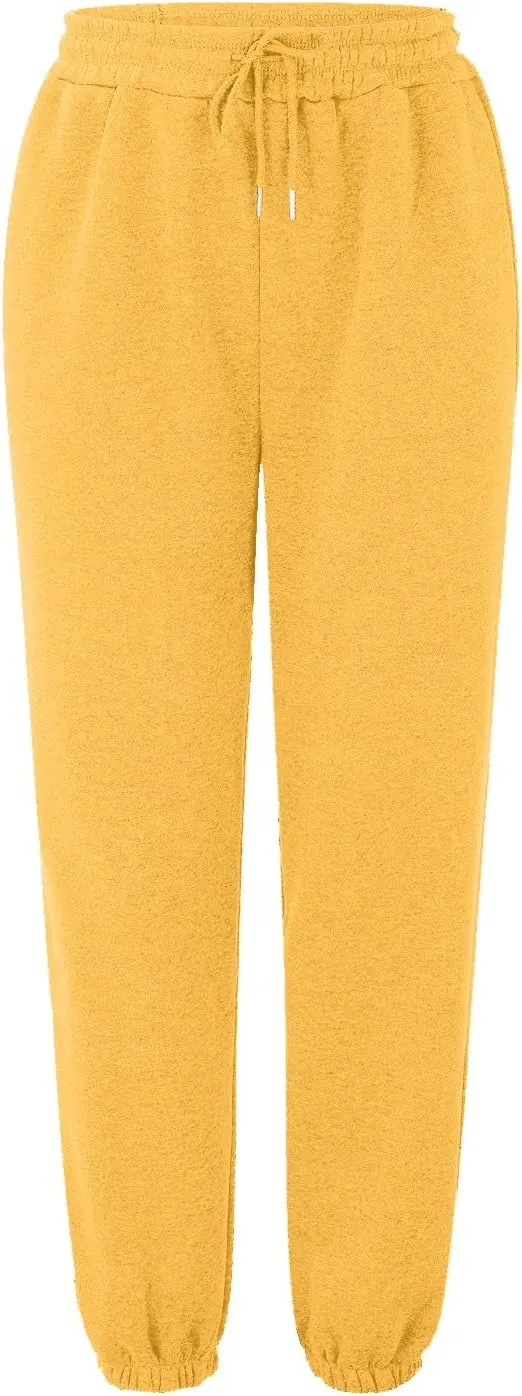 Womens Cinch Bottom Sweatpants Casual High Waisted Avtive Workout Joggers Trendy Plus Size Pants Fall Fashion Outfits