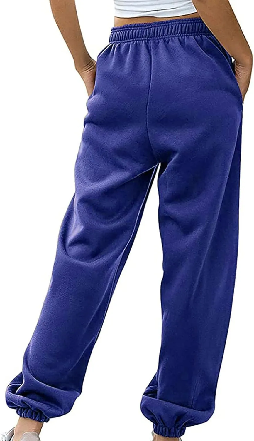 Womens Cinch Bottom Sweatpants Casual High Waisted Avtive Workout Joggers Trendy Plus Size Pants Fall Fashion Outfits