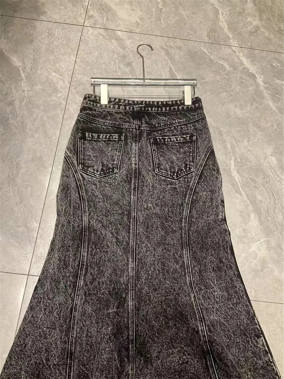 Women's Designer Spliced Skirt, Slimming High Waist Minimalist