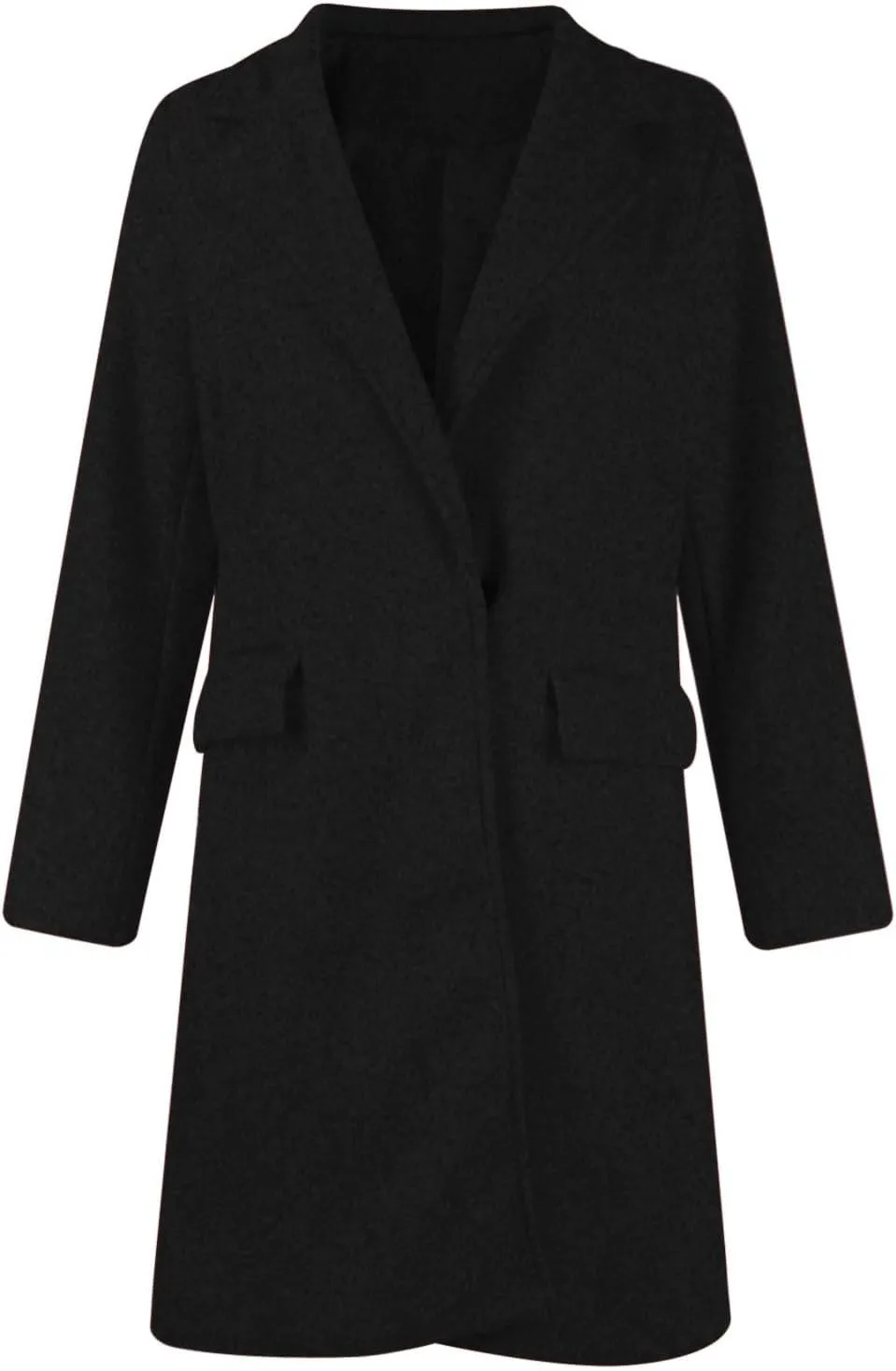 Womens Fall Fashion 2024 Open Front Coatigan Sweater Long Sleeve Casual Knit Lapel Cardigan Coat with Pockets