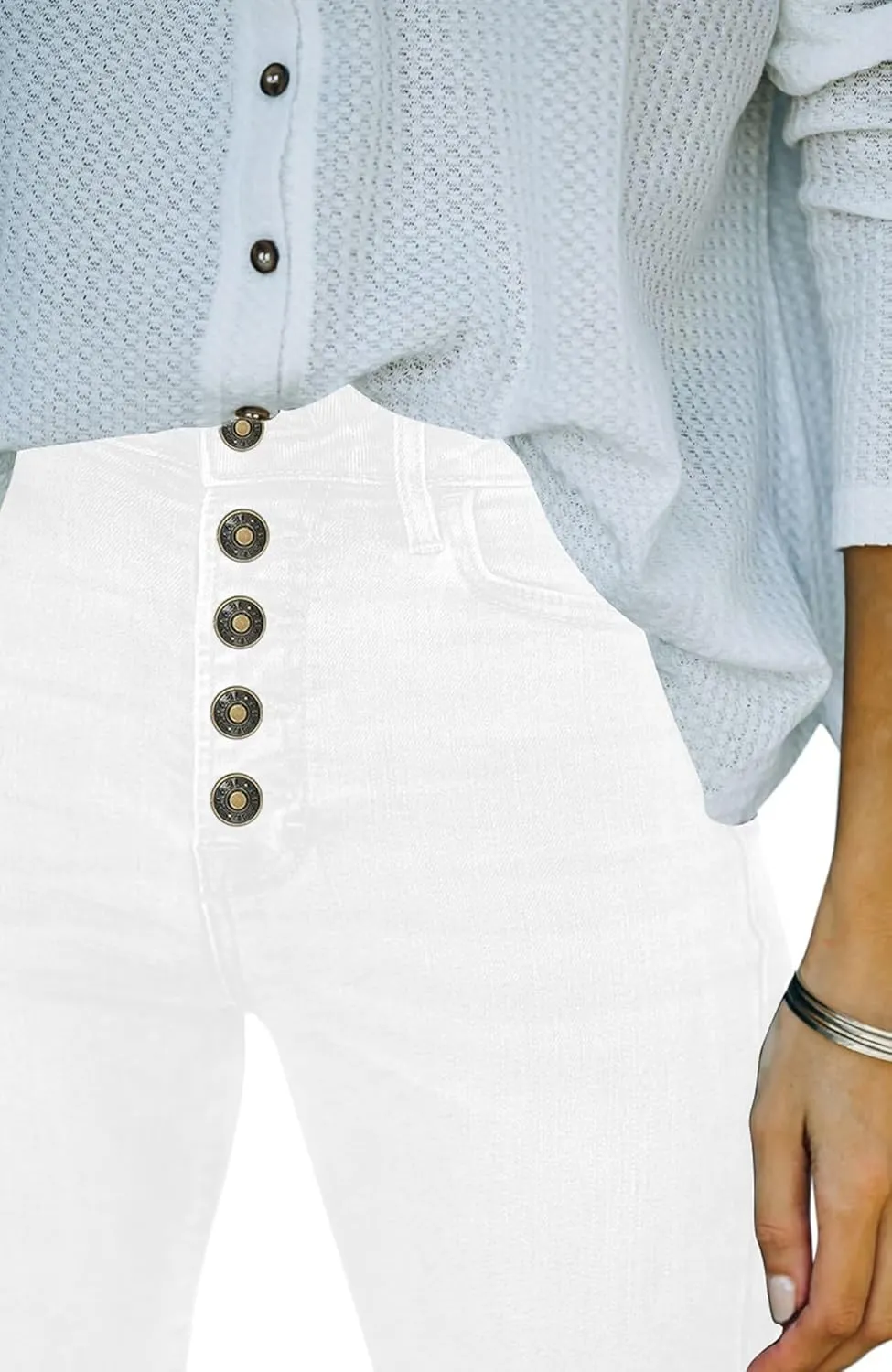 Women's High Waisted Crop Flare Jeans for Women Cropped Bell Bottom Jeans for Women Denim Pants with Live Hem