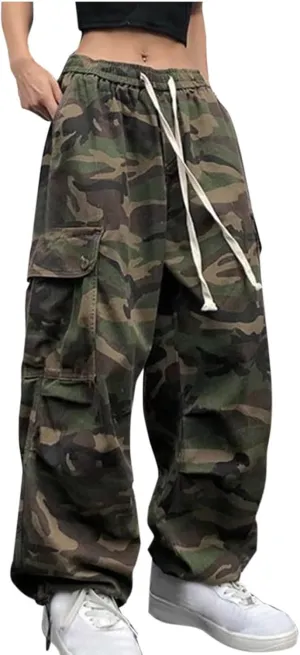 Women's Stretchy Tactical Cargo Pants High Waisted Casual Joggers Plus Size Skinny Trousers Cargo Pants with 6 Pockets