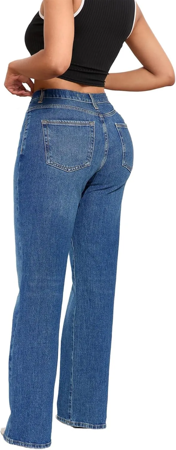 Women's Wide Leg Jeans High Waist Baggy Denim Pants