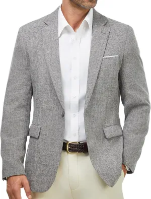 WULFUL Mens Casual Sport Coat Blazer Lightweight One Button Suit Jackets